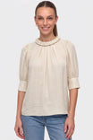 Half Sleeve Braided Detail Blouse