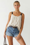 Buckle Strap Sleeveless Top
