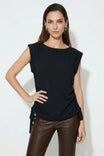 Ruched Side Short Sleeve Top