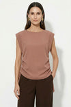 Ruched Side Short Sleeve Top