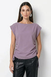 Ruched Side Short Sleeve Top