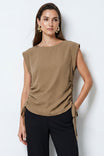 Ruched Side Short Sleeve Top
