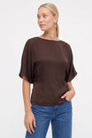 Back Tie Dolman Sleeve Silky Blouse