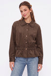 Vintage Lace Collar Soft Matte Long Sleeve Blouse