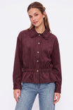 Vintage Lace Collar Soft Matte Long Sleeve Blouse