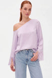 Fringe Sleeve Off Shoulder Blouse