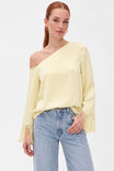 Fringe Sleeve Off Shoulder Blouse