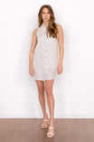 Front Button Closure Dress With Chest Pockets