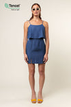 Tencel™ Ruffle Dress With Side Slits