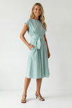 Buckle Detail Midi Dress