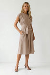 Buckle Detail Midi Dress