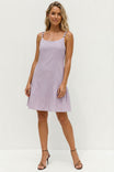 Button Detail Ruffle Mini Dress