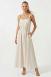 Maxi Dress With Flower Belt