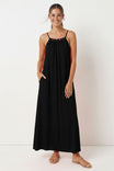 Beaded Detail Flowy Maxi Dress