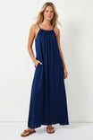 Beaded Detail Flowy Maxi Dress
