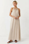 Beaded Detail Flowy Maxi Dress