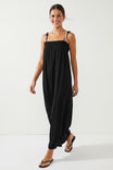 Cord Detail Smocking Maxi Dress