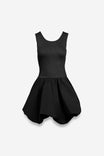 Sleeveless Bubble Skirt Mini Dress