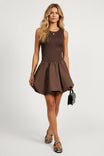 Sleeveless Bubble Skirt Mini Dress