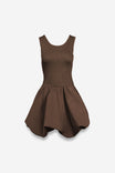 Sleeveless Bubble Skirt Mini Dress