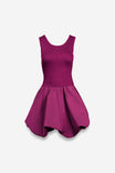 Sleeveless Bubble Skirt Mini Dress