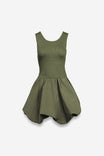 Sleeveless Bubble Skirt Mini Dress
