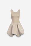 Sleeveless Bubble Skirt Mini Dress