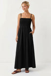 Pom Pom Smocking Maxi Dress
