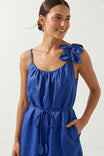 Flower Petal Linen Mini Dress