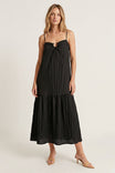 Ring Detail Tiered Maxi Dress