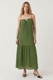 Ring Detail Tiered Maxi Dress