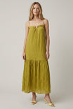 Ring Detail Tiered Maxi Dress
