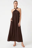 Keyhole Halter Maxi Dress