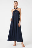 Keyhole Halter Maxi Dress