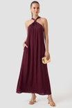 Keyhole Halter Maxi Dress