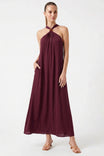 Keyhole Halter Maxi Dress