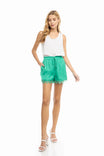 Lace Trim Tie Waist Shorts