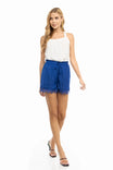 Lace Trim Tie Waist Shorts