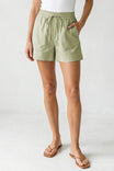 Contrast Stitch Pull-on Shorts