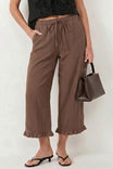 Ruffle Detail Capri Pant