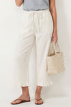 Ruffle Detail Capri Pant