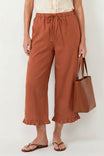 Ruffle Detail Capri Pant
