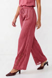 Floral Lace Detail Wide Leg Pants