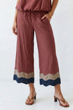 Wavy Colorblock Wide Leg Pants