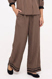 Applique Trim Relaxed Pants