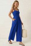 Cord Detail Smocking Jumpsuit