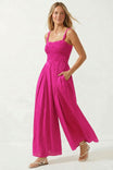 Cord Detail Smocking Jumpsuit