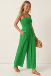 Cord Detail Smocking Jumpsuit