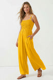 Cord Detail Smocking Jumpsuit