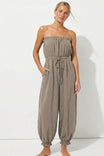 Strapless Balloon Leg Jumpsuit